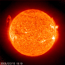 Nuestro Sol ahora. Imagen solar actual, se abrirá en una ventana emergente.